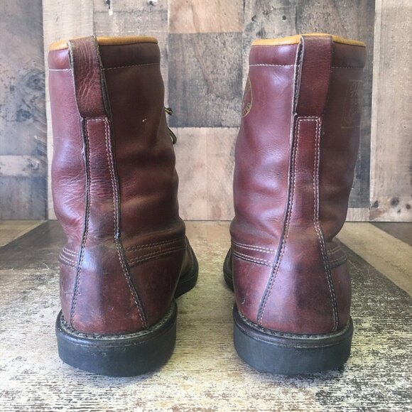 HERMAN SURVIVOR Brown Vintage Steel Toe Insulated Work Boots Mens 9 - Picture 9 of 12